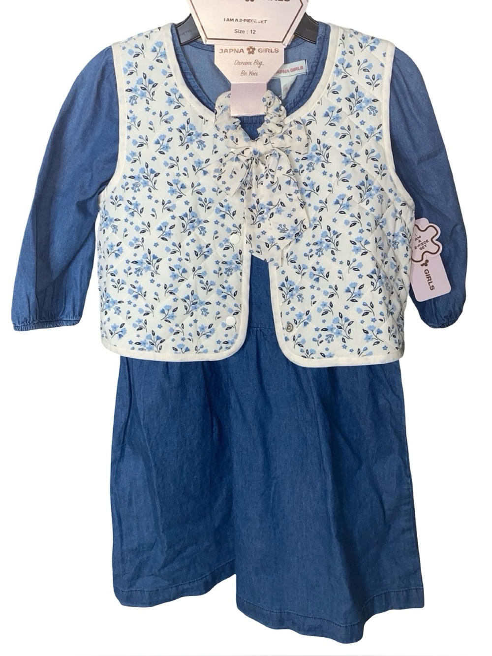Japna Girls Kids Two Piece Dress Set Size 12 NWT